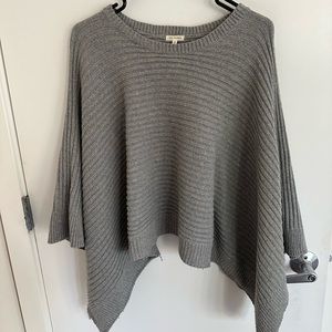 Grey Poncho Sweater